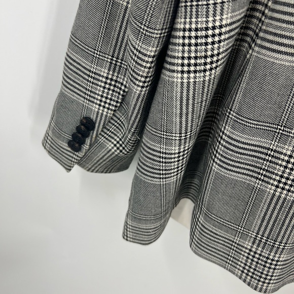 H&M Gray and White plaid blazer/Jacket 12 - Picture 10 of 11